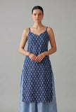 Indigo Printed Cotton Slip Kurta
