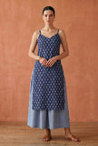 Indigo Printed Cotton Slip Kurta