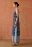 Indigo Printed Cotton Slip Kurta
