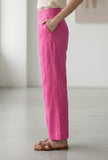 Fuchsia Pink Straight Pant