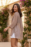 Taupe Sheer Oversized Shirt