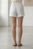 White Cotton Summer Shorts