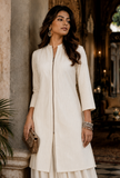 Set of 2: Ivory Elegance Silk Cotton Kurta & Satin Dhoti Pant