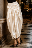 Ivory Satin Dhoti Pant