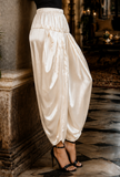 Ivory Satin Dhoti Pant