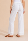 Set Of 2: White Cotton Embroidered Kurta & Palazzo