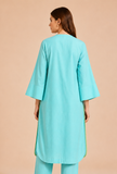 Aqua Blue Cotton Kurta