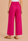 Set Of 2: Fuchsia Pink Cotton Kurta & Palazzo