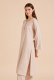 Beige Cotton Straight Kurta