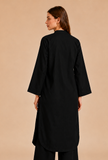 Black Cotton Kurta