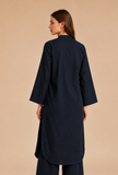 Navy Blue Cotton Kurta