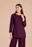 Deep Plum Cotton Kurta
