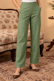 Sage Green Cashmilon Straight Pants