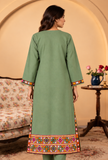 Sage Green Cashmilon Phiran with Kutch Embroidered Lace- Free Size