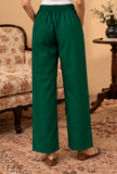 Emerald Green Cashmilon Straight-Fit Pants