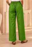 Lime Green Cashmilon Straight-Fit Pants