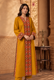 Mustard Yellow Cashmilon Phiran with Kutch Embroidered Lace- Free Size