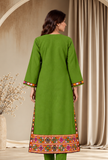 Olive Green Cashmilon Phiran with Kutch Embroidered Lace- Free Size