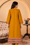 Mustard Yellow Cashmilon Phiran with Kutch Embroidered Lace- Free Size