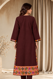 Burgundy Cashmilon Phiran with Kutch Embroidered Lace- Free Size