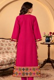 Rani Pink Cashmilon Phiran with Kutch Embroidered Lace- Free Size