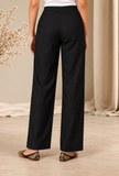 Black Cashmilon Straight-Fit Pants