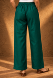 Set of 2: Green & Pink Glazed Cotton Kurta With Pants