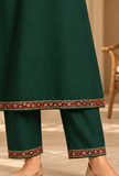 Set of 2: Jaismin Green Cashmilon Kashmiri Embroidered Lace Phiran & Pant Set – Free Size
