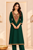 Kanak Emerald Cashmilon Kashmiri Embroidered Lace Phiran – Free Size