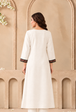 Ivory Grace Cashmilon Kashmiri Embroidered Lace Phiran- Free Size