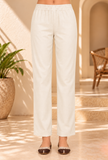 Ivory Classic Cashmilon Straight-Fit Pant with Pockets
