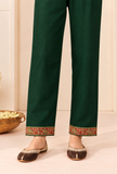 Set Of 2: Emerald Royale Cashmilon Kashmiri Embroidered Lace Phiran with Pants- Free Size