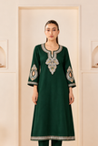 Emerald Royale Cashmilon Kashmiri Embroidered Lace Phiran- Free Size