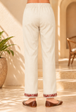 Ivory Cashmilon Classic Straight-Fit Pants With Pockets
