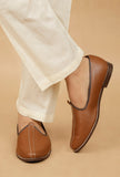 Caramel Brown Cruelty Free Leather Jutti- For Men