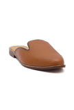 Caramel Brown Cruelty Free Leather Sliders Jutti- For Men