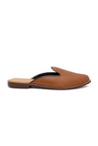 Caramel Brown Cruelty Free Leather Sliders Jutti- For Men