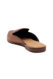 Caramel Brown Cruelty Free Leather Sliders Jutti- For Men