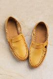 Beige Tan Pure Leather Loafers- For Men