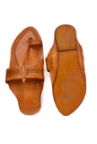 Adit Beige Pure Leather Kolhapuri Flats- For Men