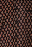 Black Ajrakh Print Cotton Sleeveless Nehru Jacket With Pockets