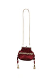 Red Velvet Sling Potli Bag