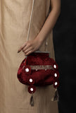 Red Velvet Sling Potli Bag