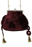 Plum Wine Velvet Sling Potli Bag