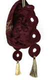 Plum Wine Velvet Sling Potli Bag