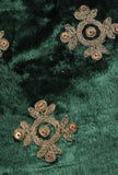 Bottle Green Velvet Potli Bag