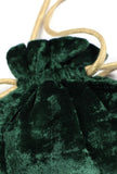 Bottle Green Velvet Potli Bag