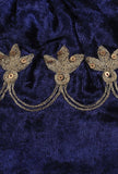 Royal Blue Velvet Potli Bag