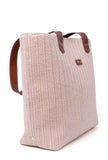 Daisy White Raffia Weave Tote Bag