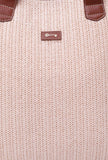 Daisy White Raffia Weave Tote Bag